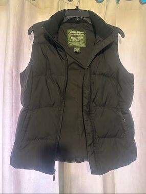 Eddie Bauer Black Quilted Down Vest